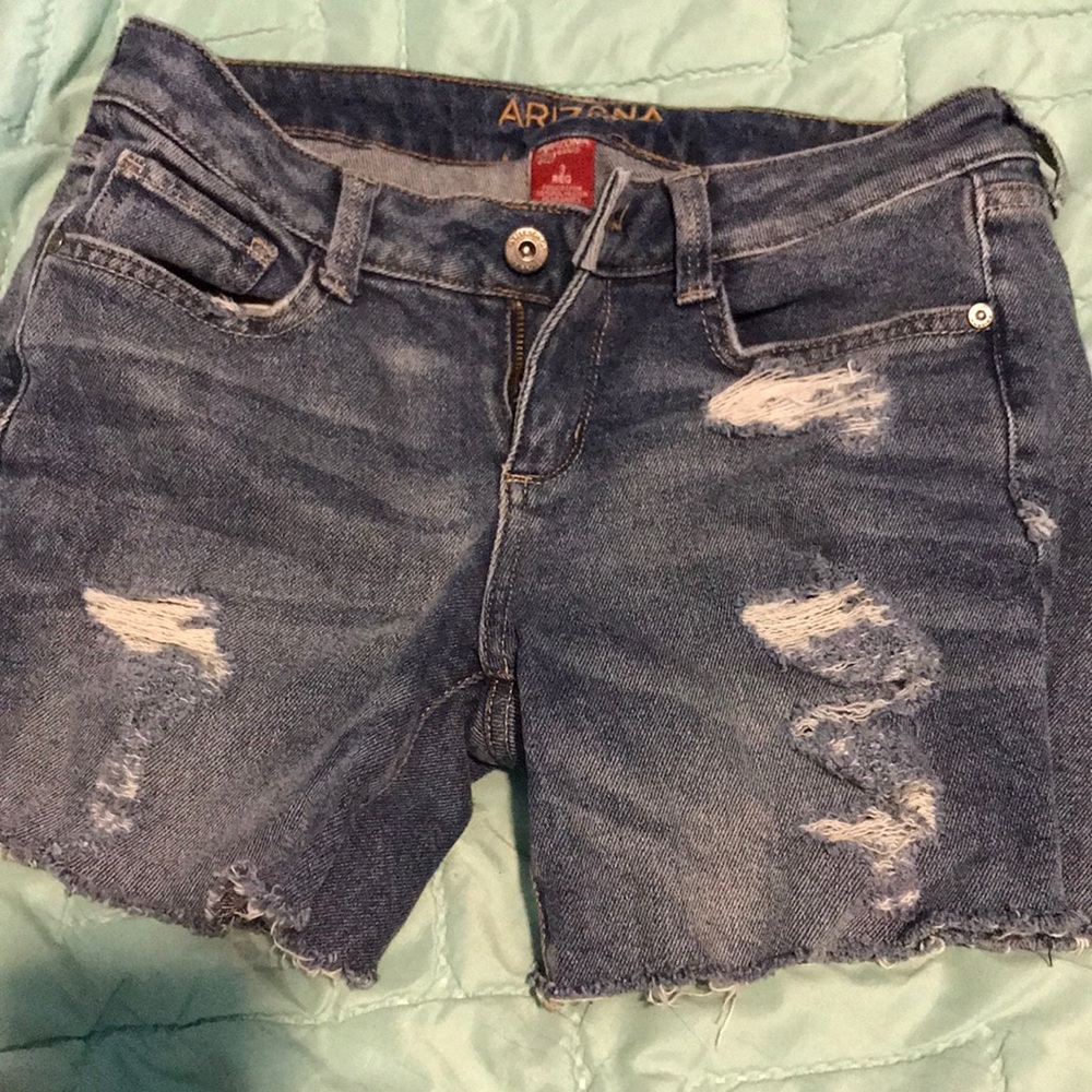 Mid rise jean shorts